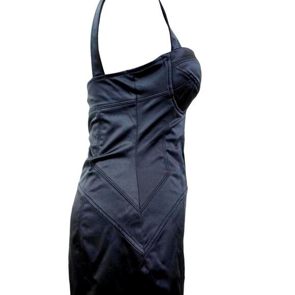 Vintage Marciano Black Bustier Corset Dress Sz 4 - Picture 3 of 7